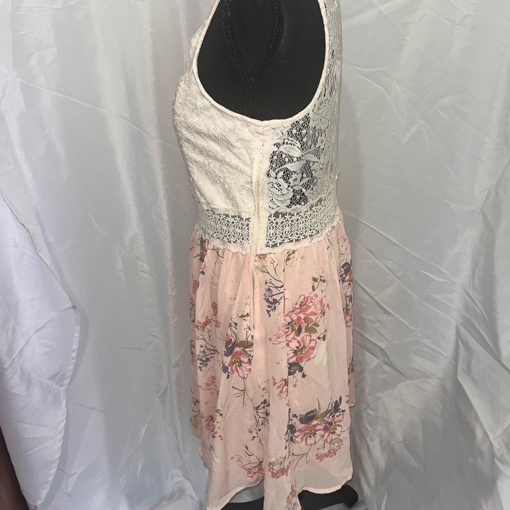 Rue21 Lace Top Floral Mini Dress With Crochet Waist Womens L Cottagecore Boho - Picture 4 of 10